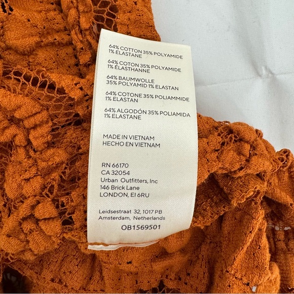 NWT Free People's shayla lace mini dress size S Pumpkin $ 158 - Picture 12 of 16